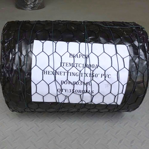 Black Hexagonal Wire Netting Roll